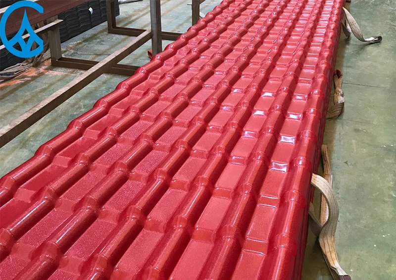 יצרנית גגות גגות פלסטיק גלי PVC המובילה בסין משגרת אריחי גג שרף סינטטי בעלת ביצועים גבוהים