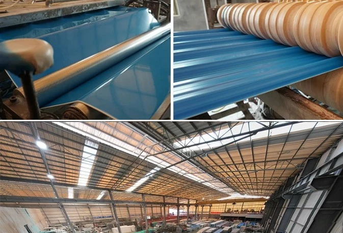 Foshan ZXC חומר חדש משיק אריחי גג PVC בעלי ביצועים קלים