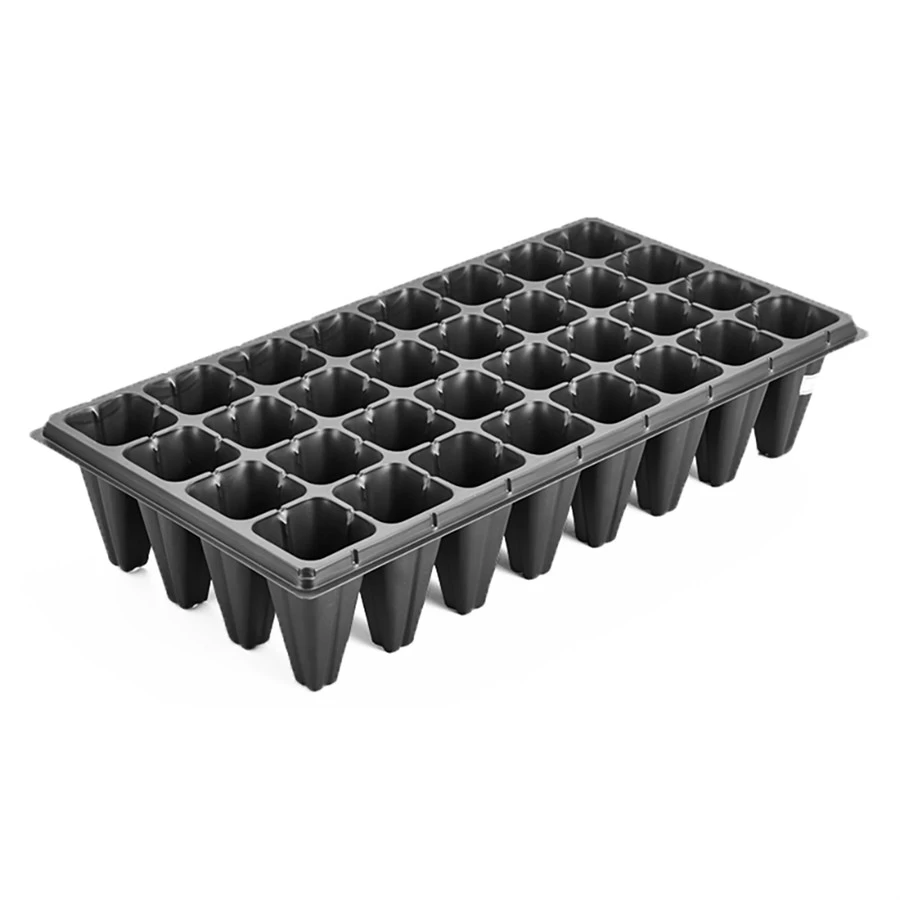 China XTB 32 Cells Reusable Large and Deep Black PS Plastic Nursery Tree Seedling Tray Wholesale manufacturer