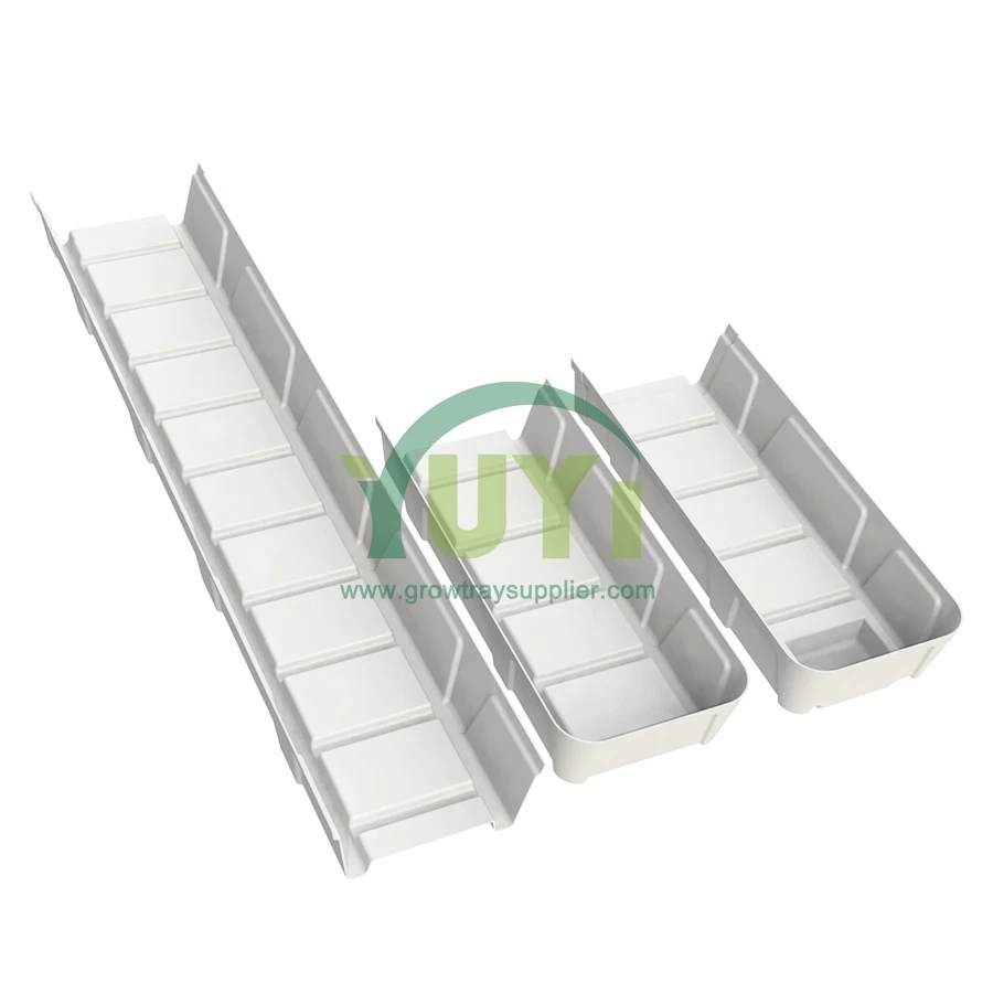 China Vertical Hydroponic System for Strawberries and Vegetables | ABS Plastic Gutter for Greenhouse and Farm Use manufacturer