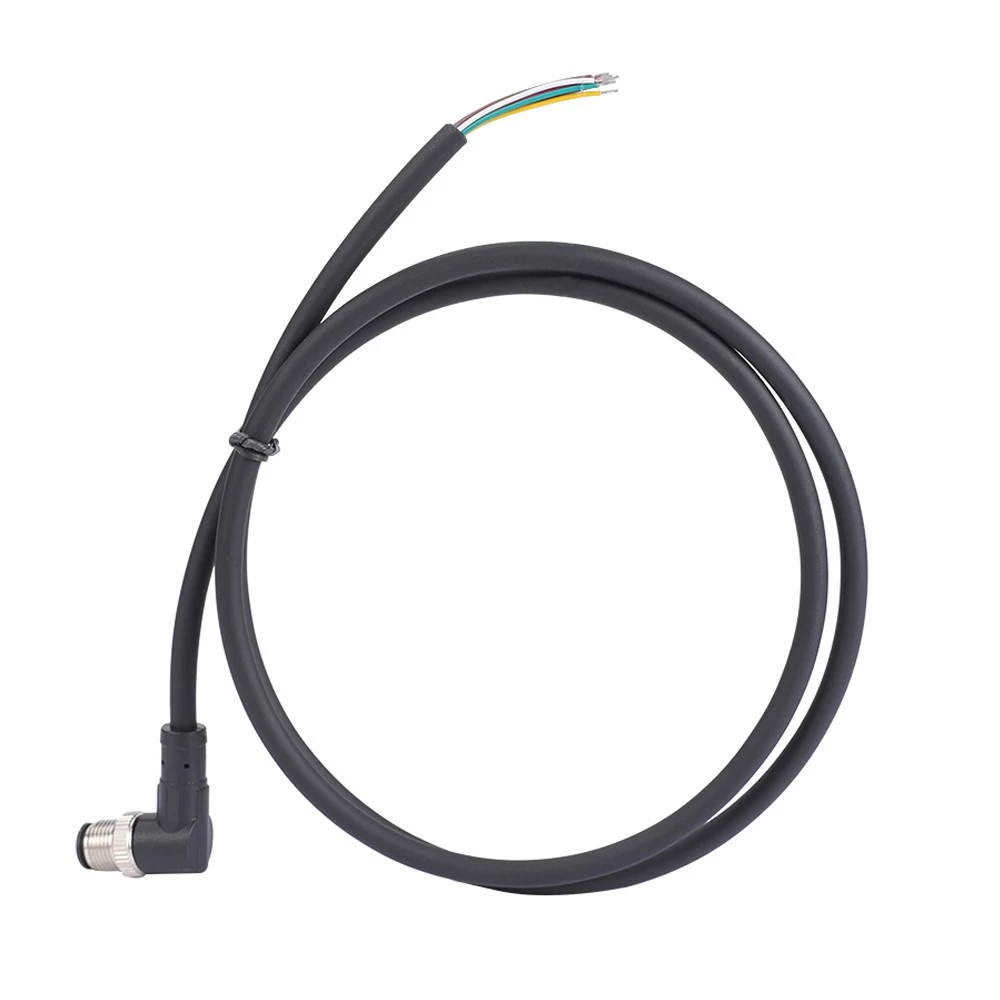 M12 4 pin female right angle cable cordsets
