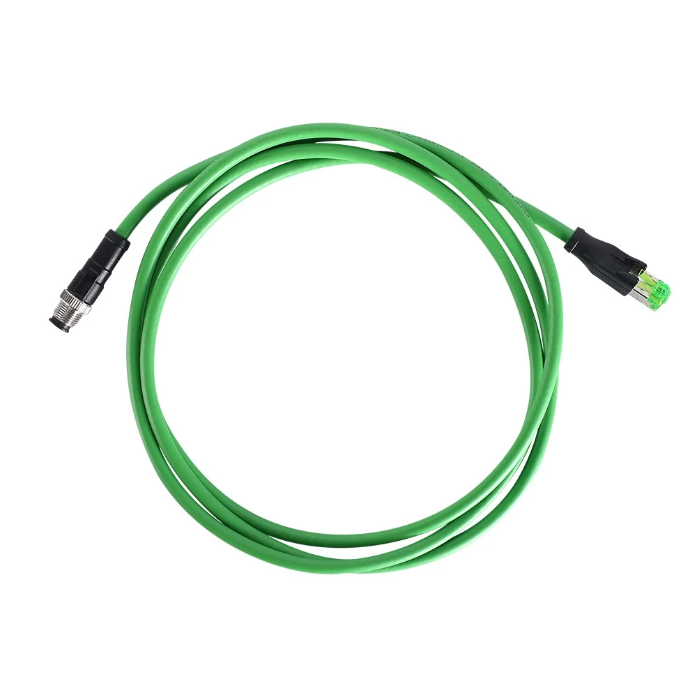 M12 4 pin male to Cat 5e Ethernet networking Cables