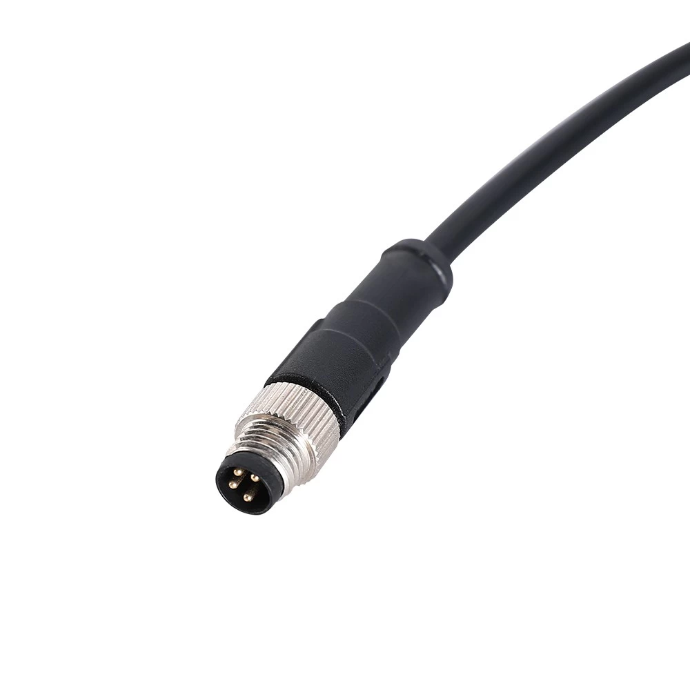 M8 M12 4 pin connector cable black or grey color
