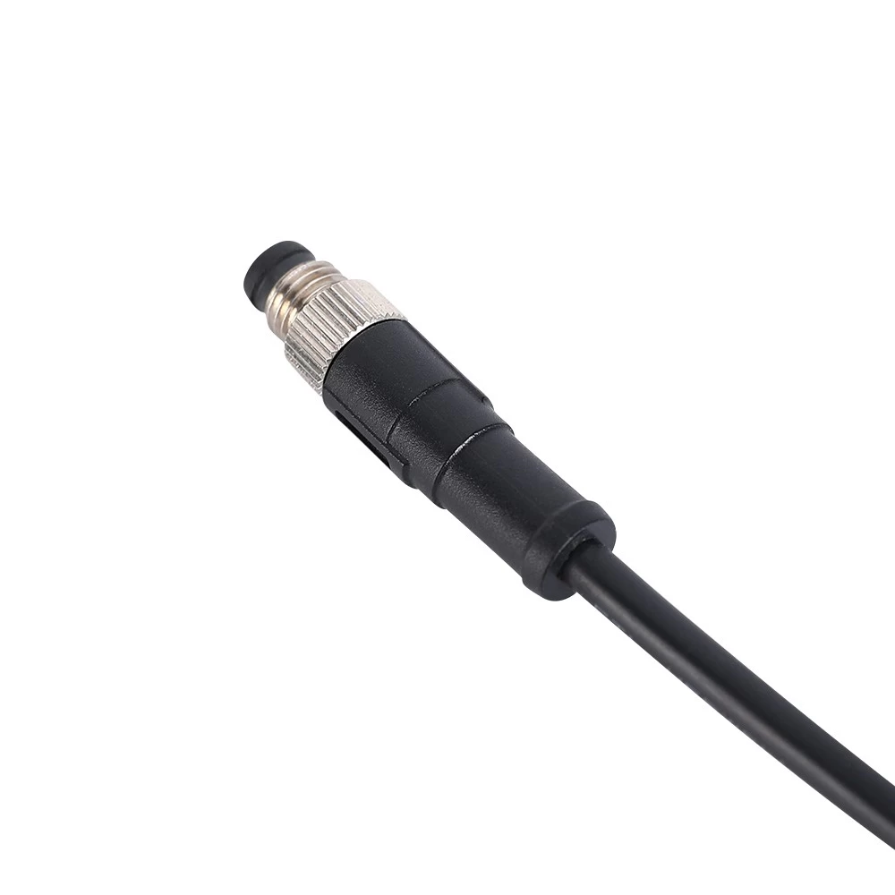 M8 M12 4 pin connector cable black or grey color