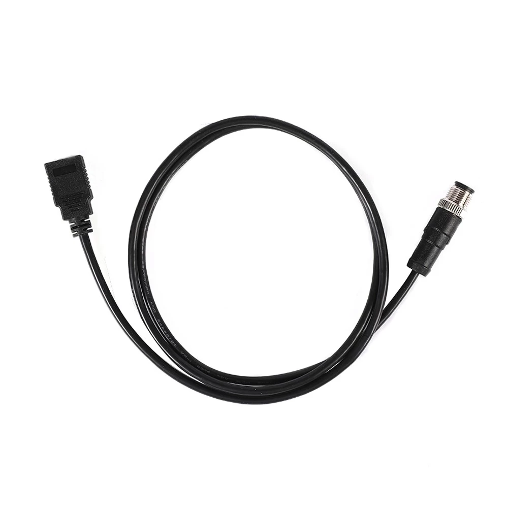 Chiny M12-5-pin męski kabel USB ekranowany czarny producent