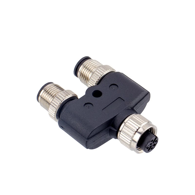 M12 3 position Y-Splitter connector China supplier, M12 4 position Y ...