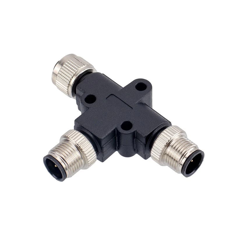 China M12 4-pin D coded male T coupler connector manufacturer