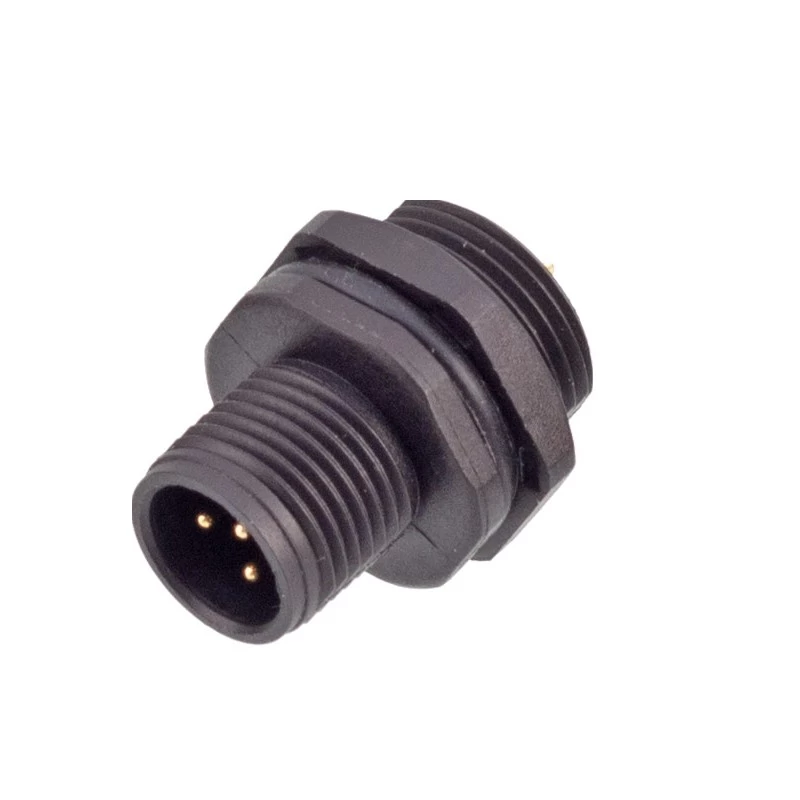 M12 3 Pin Male Plastic Panel Mount Connector China Supplierm12 4 Pin Male Plastic Panel Mount 2662