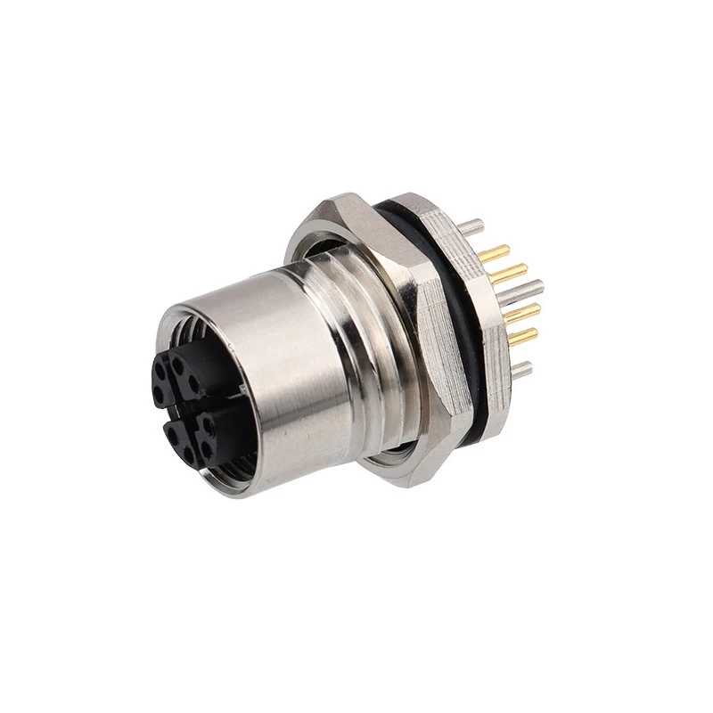 China M12 X Coded 8 poles Receptacle connector manufacturer