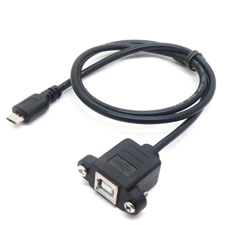 China USB micro 5p to USB type B lock screw cable manufacturer