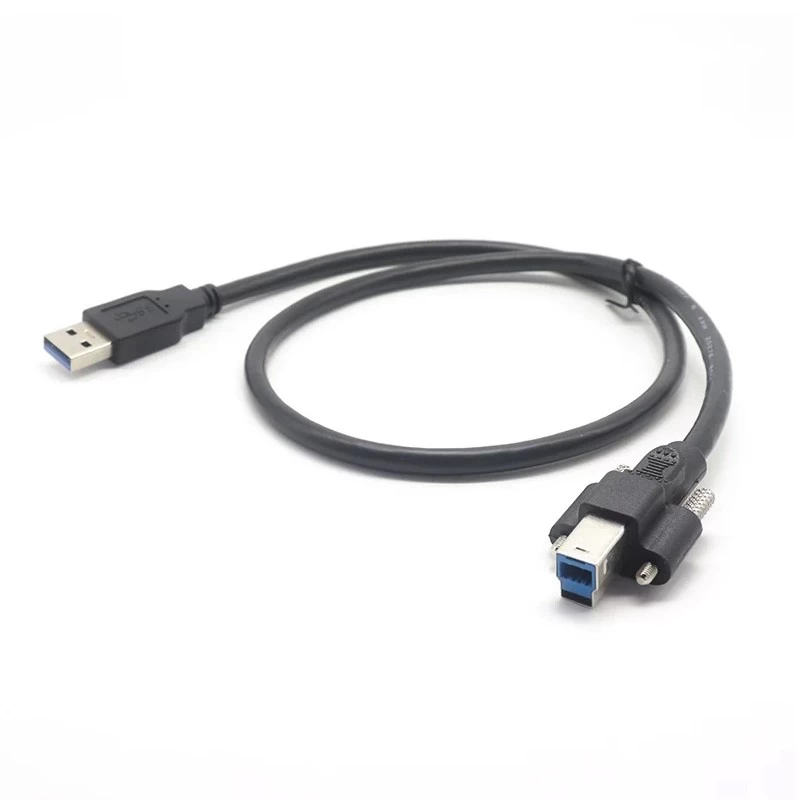 China USB 3.0 Type-B male lock screw cable manufacturer