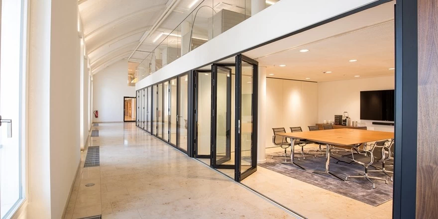 glass window door office partition