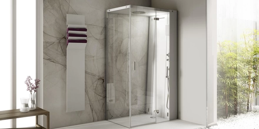 transparency clear glass bathroom door