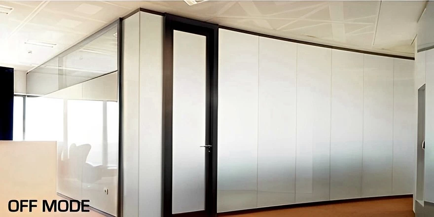 pdlc smart swichable glass partition