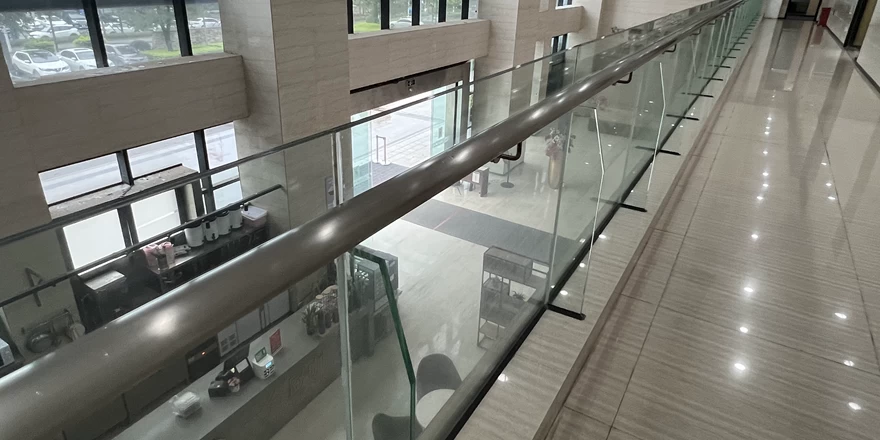 tempered glass safety corridor guardrail