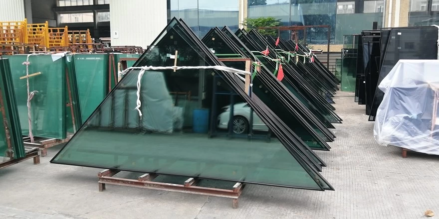 irregular shape coated glass