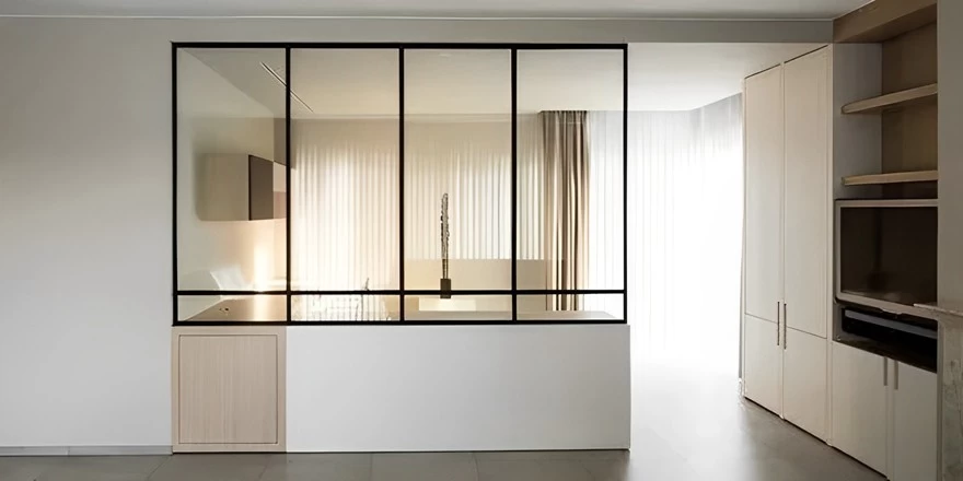 home bedroom partition glass wall