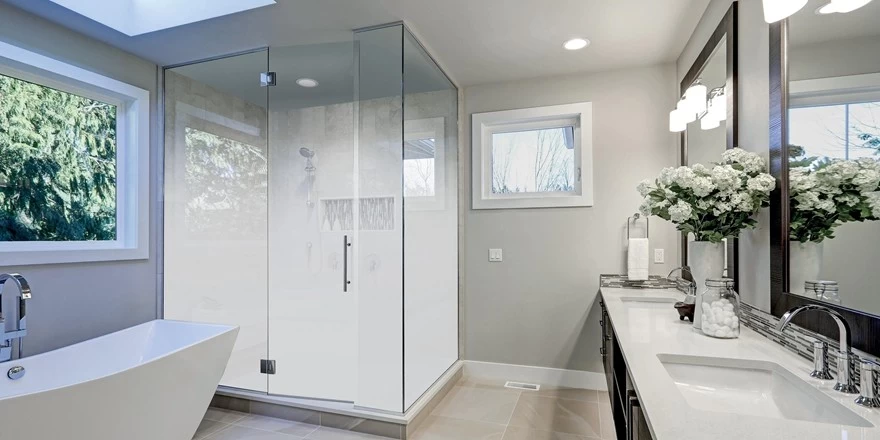 gradient effect privacy glass bathroom door