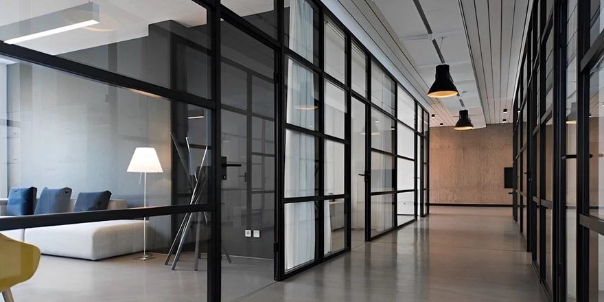 tempered safety glass door partition wall