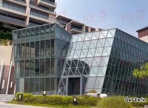 Shaped Insulated Curtain Wall Glass