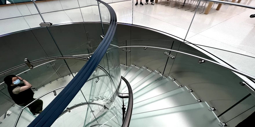 glass railing design for stairs supplier