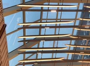 Vidrio de techo con iluminación natural