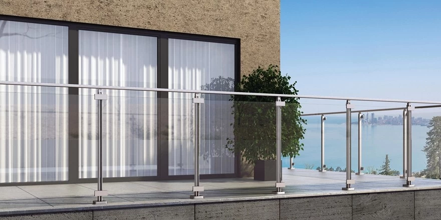clear safety glass balcony fence