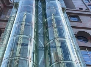 Curved Sightseeing Elevator Glass