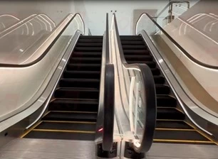 Shopping Mall Escalator Clear Glass