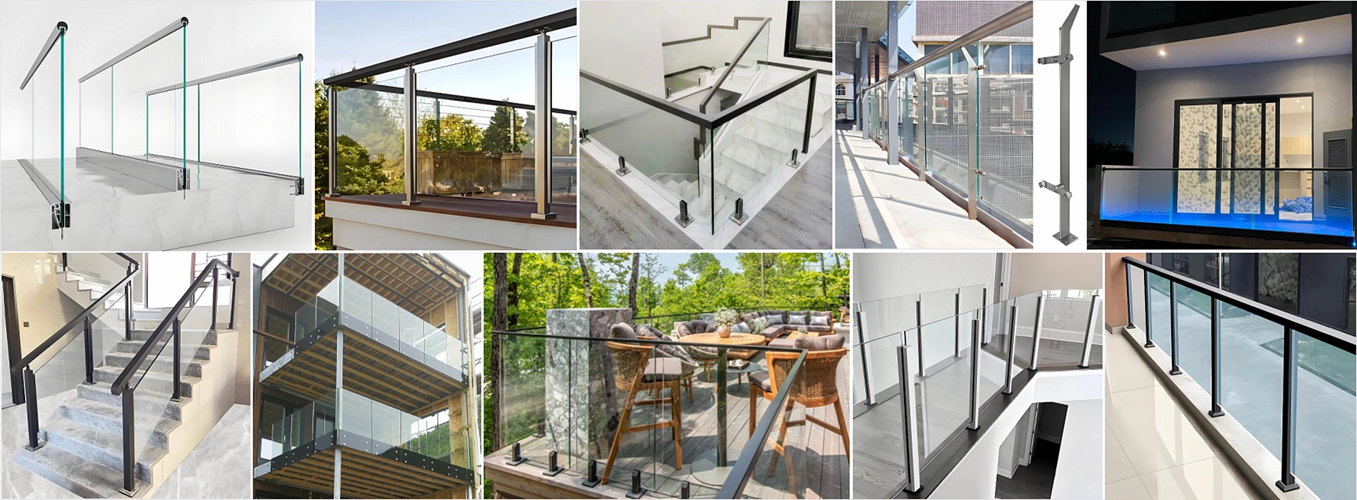 Proveedor de barandillas de vidrio personalizadas SZG