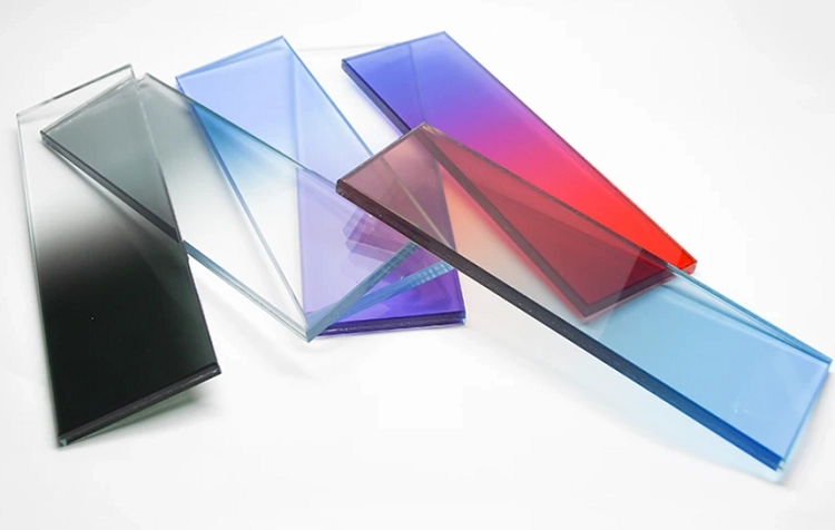 Custom gradient etched glass factory