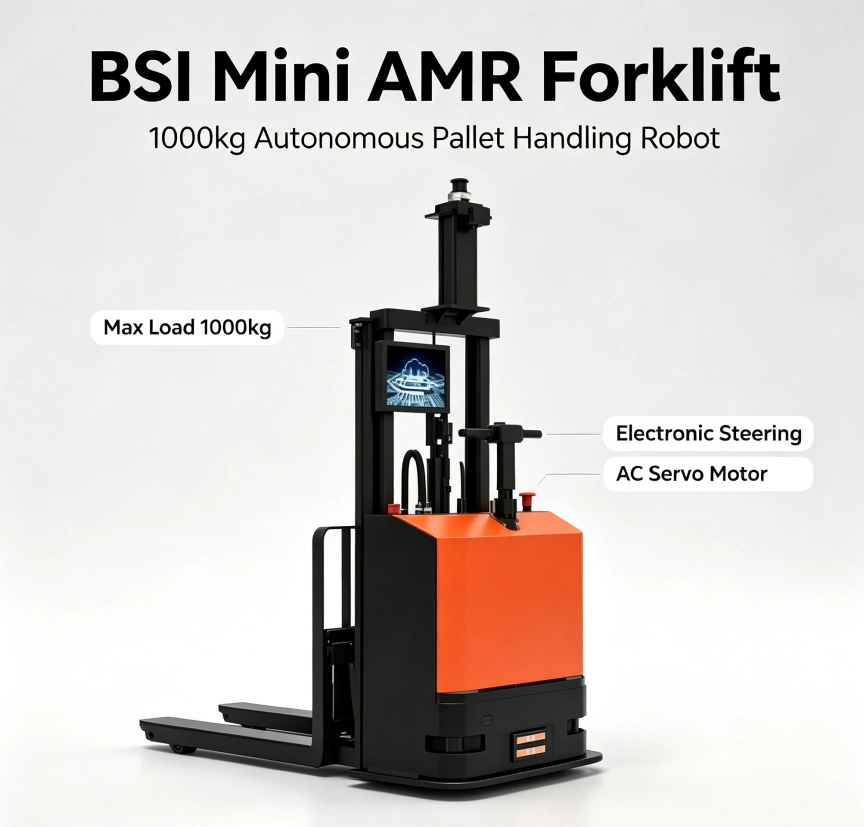 China BSI 1t MINI Compact Autonomous Stacker AMR Robot manufacturer