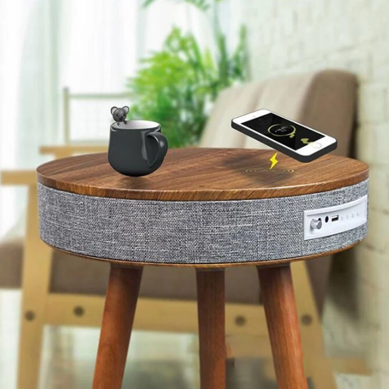 Smart Table with Bluetooth Speaker and Wireless Charger NSP-0315