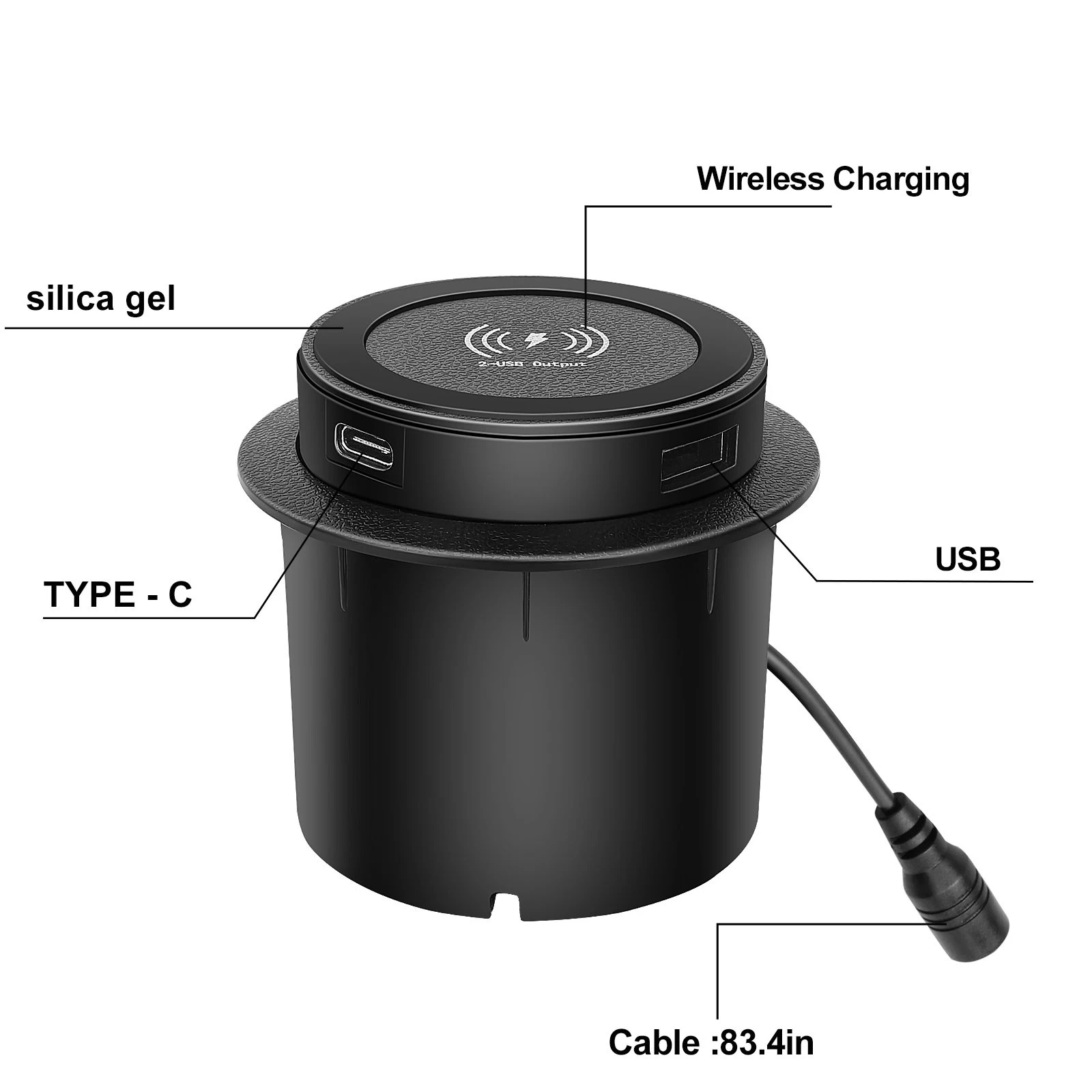 Built-in Furniture Wireless Dual Charger EG0270