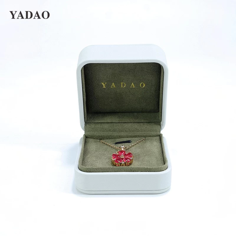 2023new arrival round corner design luxury box pu leather suede box