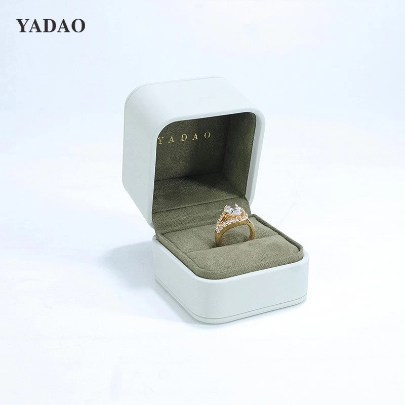 2023new arrival round corner design luxury box pu leather suede box