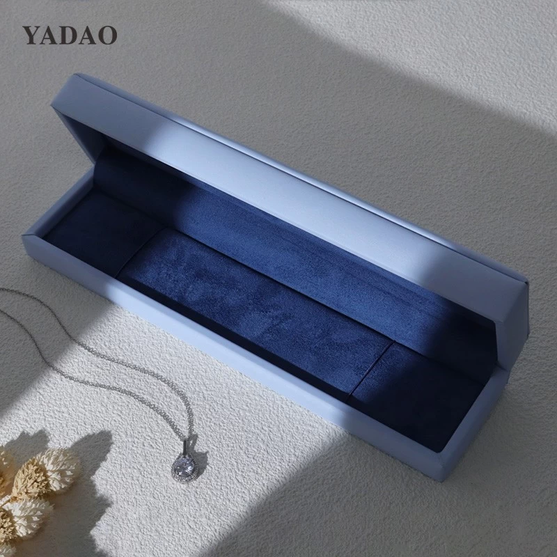 Boîte à bijoux de luxe de couleur bleu bébé, nouvel arrivage 2024