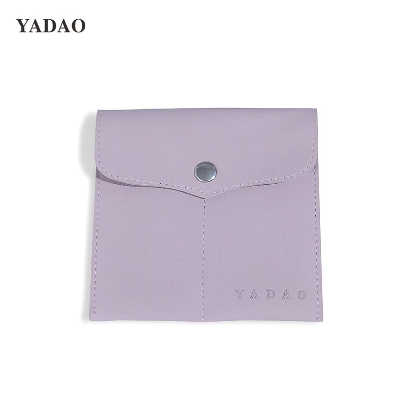 YADAO elegant pu leather classic button style rings necklaces jewellery accessories gifts packaging pouch bag - COPY - tj1wu3