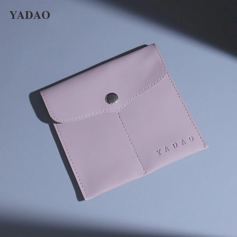 YADAO elegant pu leather classic button style rings necklaces jewellery accessories gifts packaging pouch bag - COPY - tj1wu3