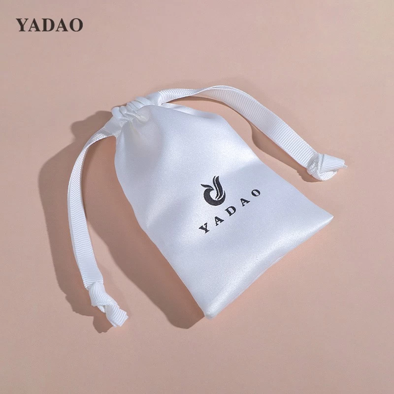 asequible buena calidad vender bien satén de seda brillante tienda de joyas accesorios regalos embalaje cordón cinta bolsa bolsa tienda en línea