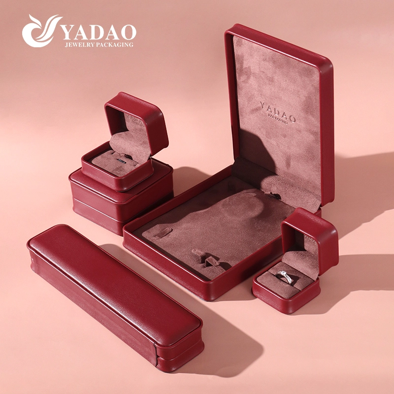 New Brick Red Leatherette Jewelry Box