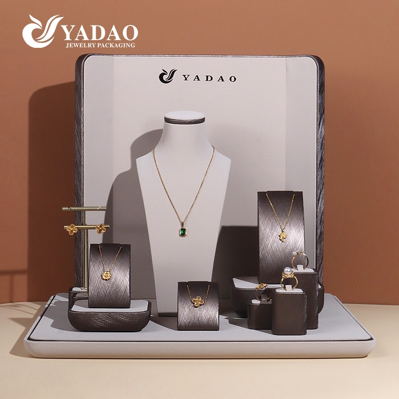 New Luxury Taupe Gray-Brown Jewelry Display Collection Elevate Your Jewelry Brand Image