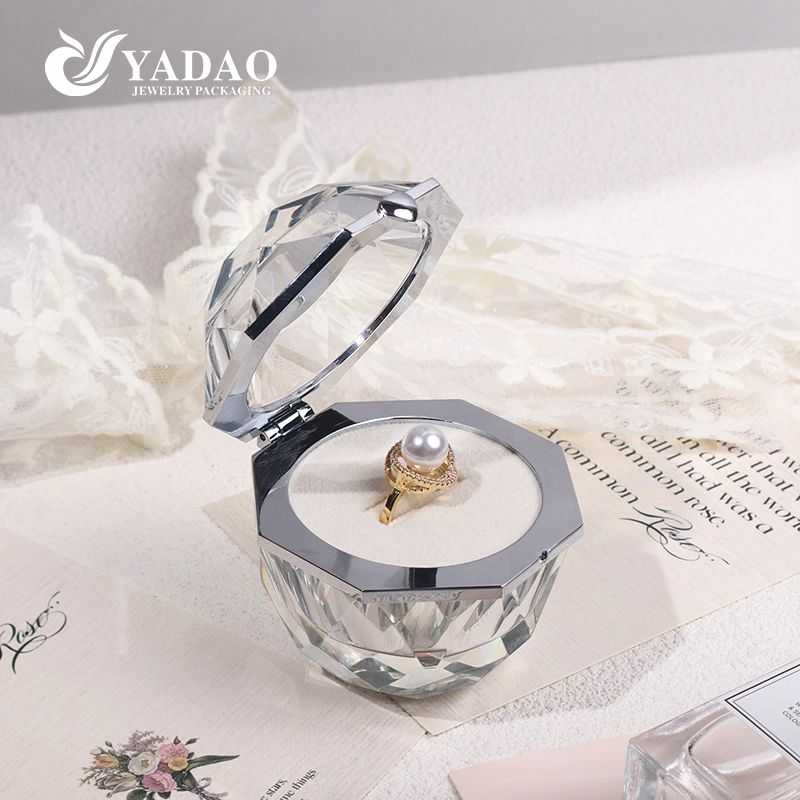 New Dream Crystal Ring Box Elegance Meets Versatile Customization in Jewelry Packaging