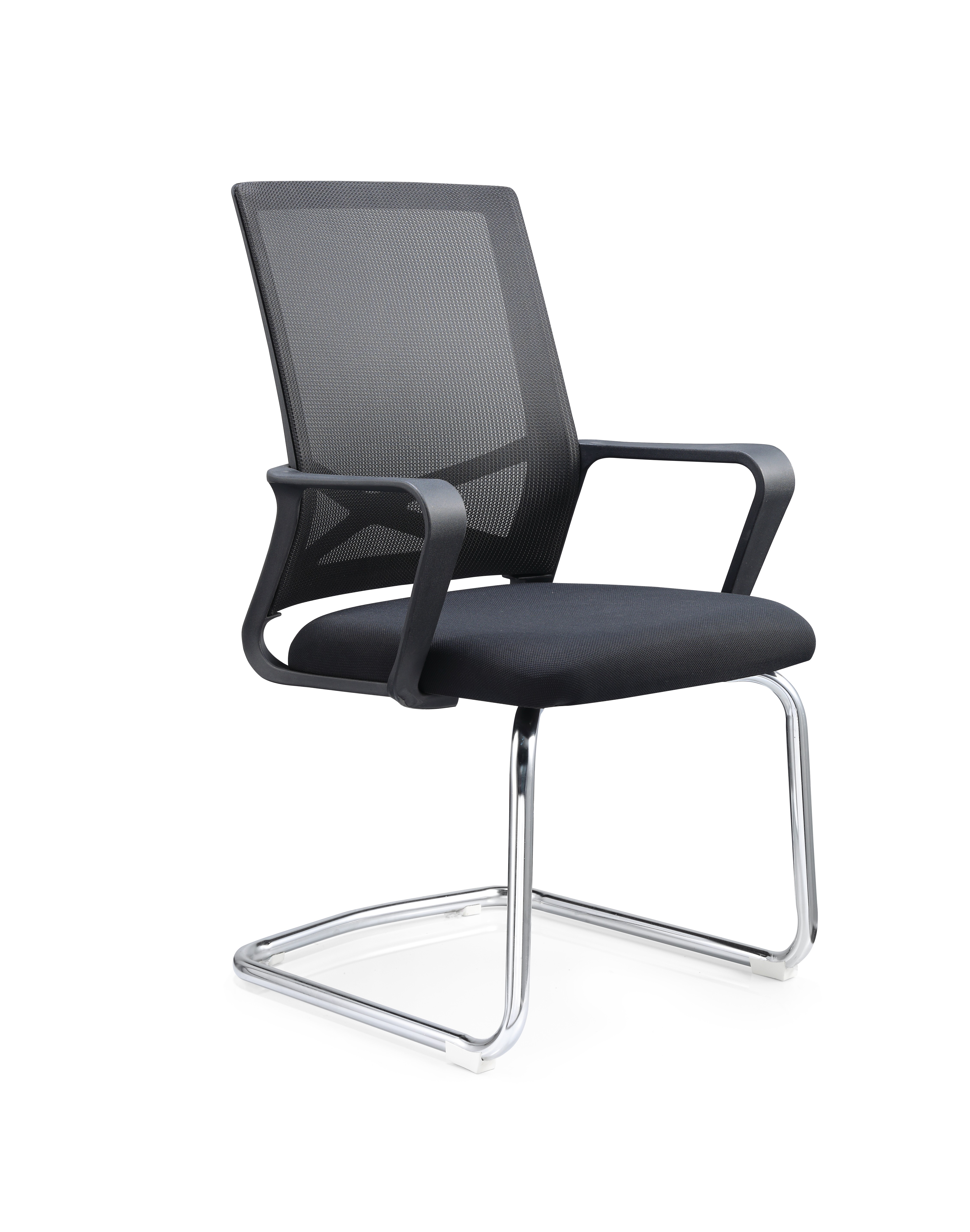 2024 Newcity 552C Cadeira para visitantes com estrutura de metal cromado barata de alta qualidade Fabricante de design moderno Cadeira para visitantes por atacado Cadeira para conferências para visitantes de escritório em malha com perna cromada Forn