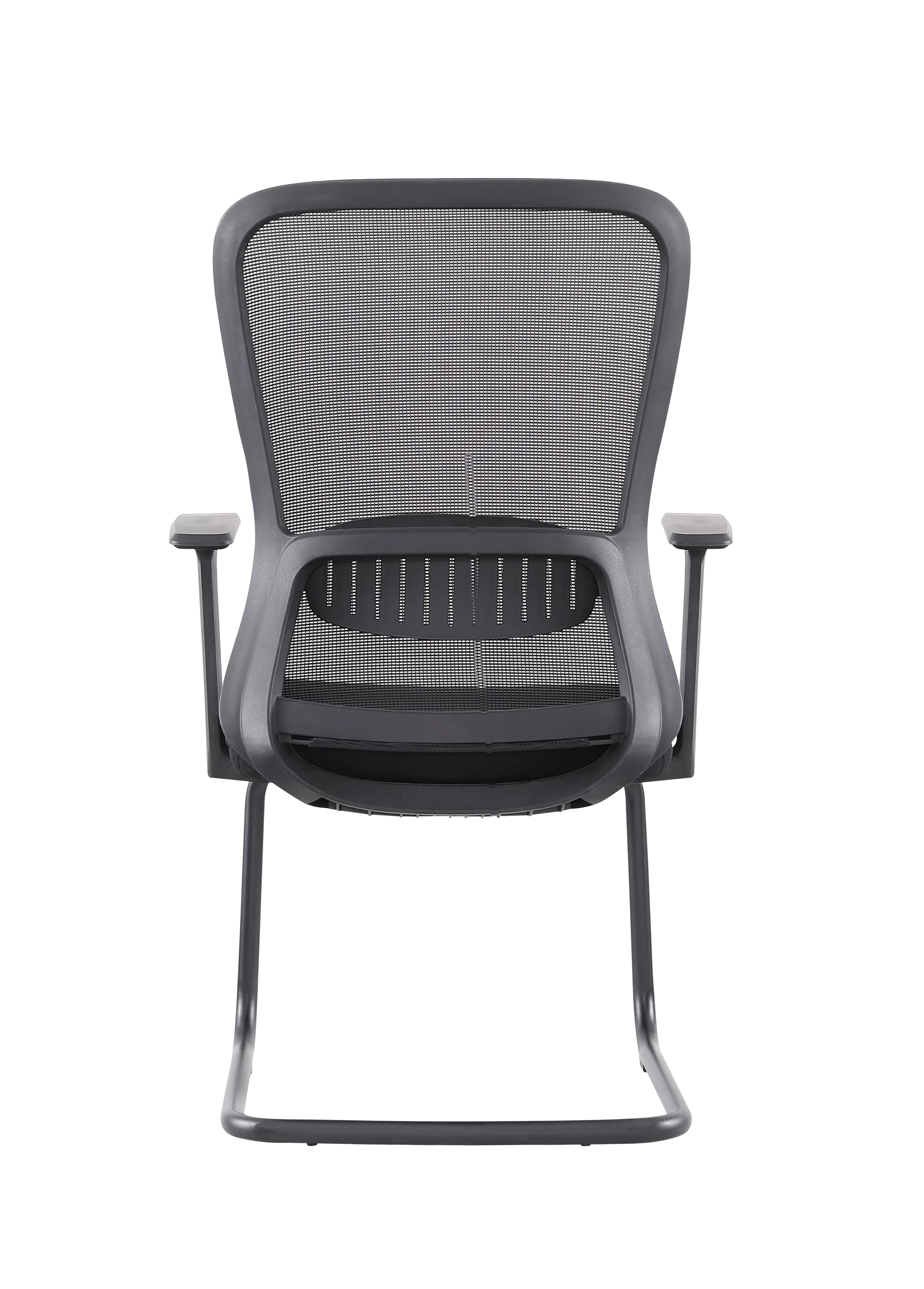 2024 Newcity 531C Conferință Scaun din plasă cu picior cu bază fixă ​​cu arc Design modern Producător de scaune pentru vizitatori cu cadru cromat China Furnizor de scaune pentru vizitatori personalizate de vânzare la cald China
