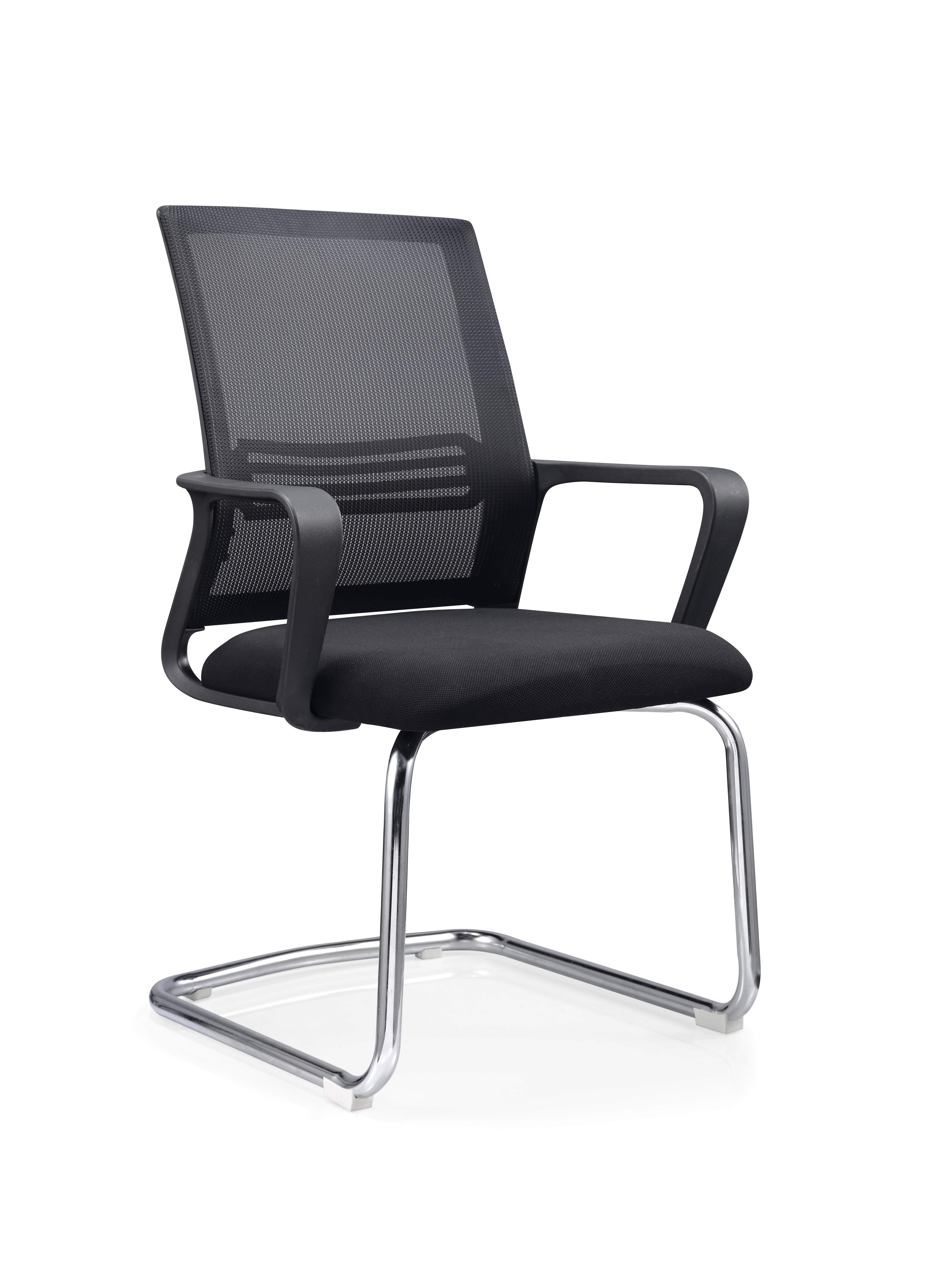 Newcity 512C Chaise de visiteur ergonomique confortable de haute qualité Conférence de vente chaude Chaise de maille d'entraînement de jambe de base d'arc fixe sans roues Fournisseur de chaise de visiteur à cadre métallique de conception moderne Fosh