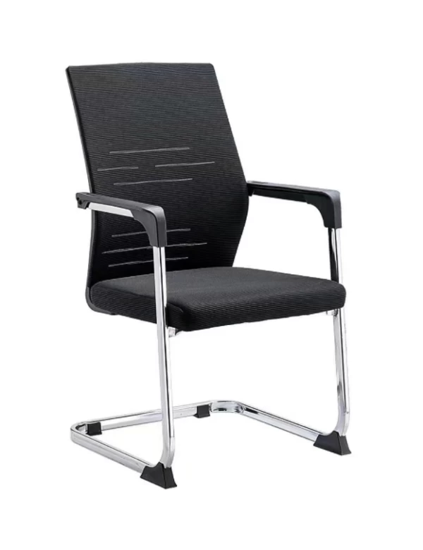 porcelana Newcity 507C-1 Sala de reuniones Silla de malla con lazo Silla para visitantes de calidad atractiva Silla de malla con estructura de metal cromado ergonómica y barata Proveedor original de silla de malla para visitantes de espuma Foshan China fabricante