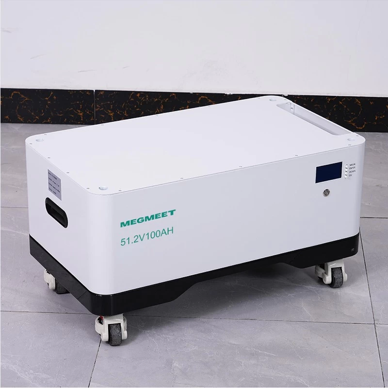 China Megmeet China Manufacture Stacked Lithium Batteries 51.2v 100Ah Iron Phosphate Batteries Lifepo4 Battery Solar Battery For Home Solar System manufacturer