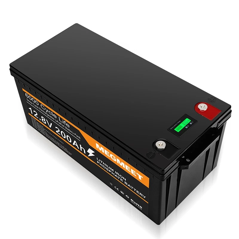 China Original 12.8v 200Ah Lifepo4 Lithium Battery Energy Storage Battery 200Ah Solar Llithium Battery with APP LCD Display manufacturer