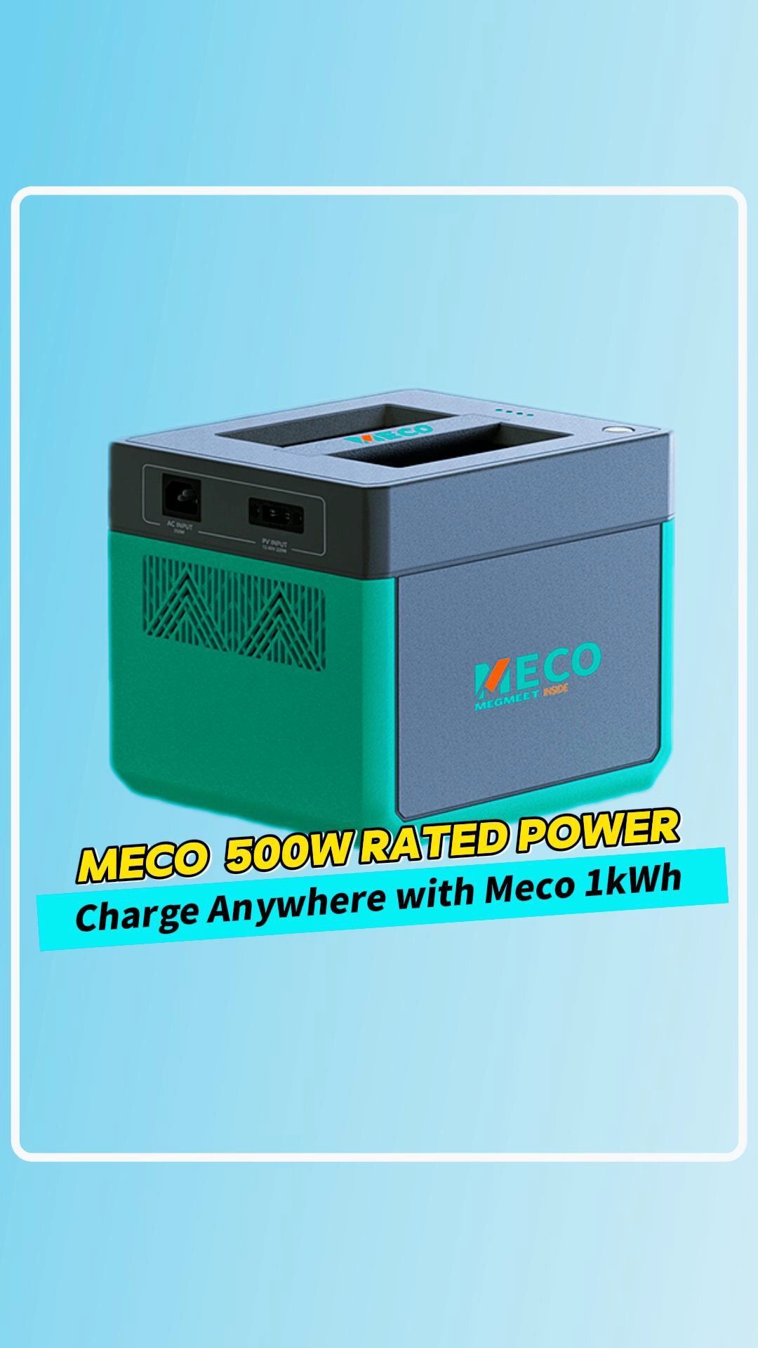 Megmeet Meco 1kWh portable solar generator solar power generator for camping